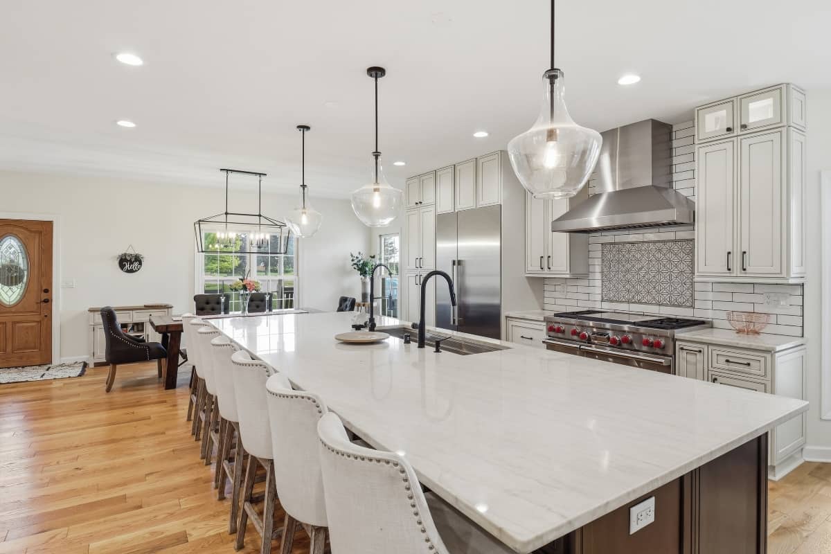 Franksville kitchen remodel with new lights and countertops