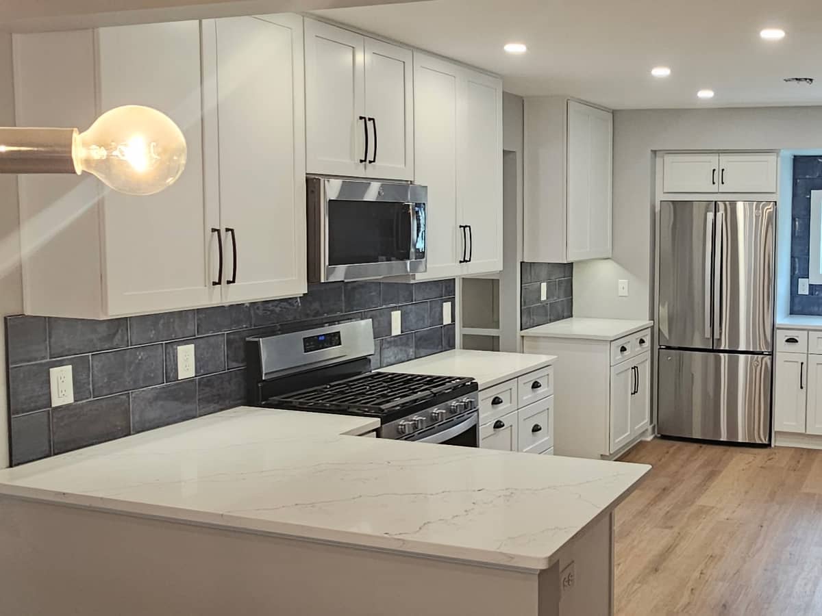 Kitchen renovation with a white color