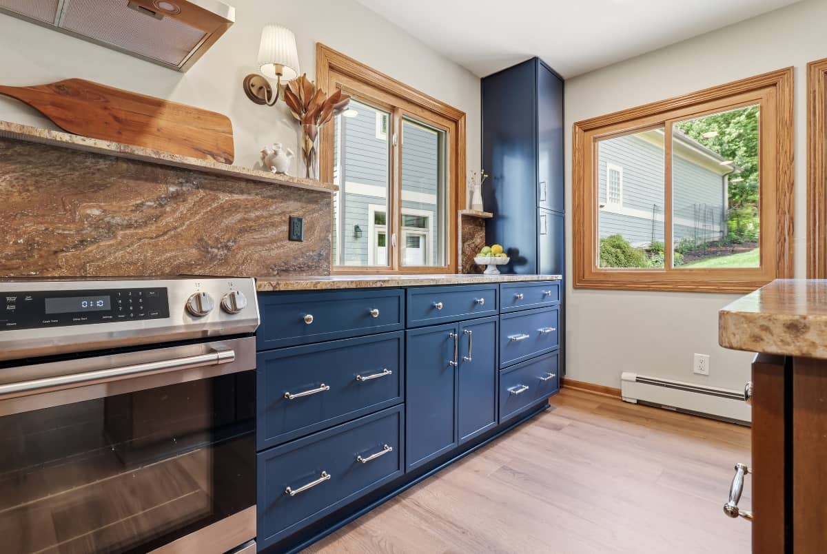 Kitchen remodel with new cabinets installed
